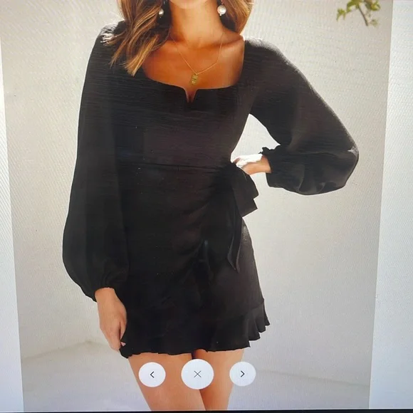Hello Molly | Dresses | New Hello Molly No Time For Love Black Tie Wrap Long Sleeve Dress Us 6 Medium | Poshmark Hello Molly | Dresses | New Hello Molly No Time For Love Black Tie Wrap Long Sleeve Dress Us 6 Medium | Poshmark